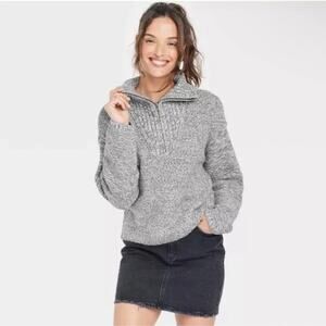 Universal Thread Women’s XS Mock Neck 1/4 Zip Pullover Sweater Top